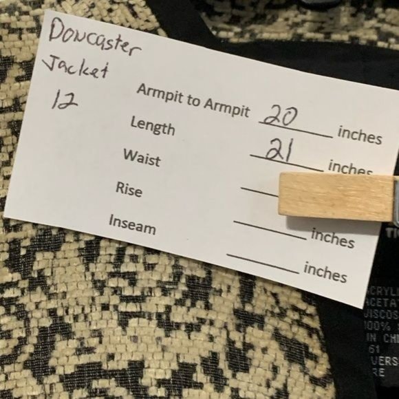 Doncaster Collection Blazer 12 XL Black Jacquard Open Viscose Silk Lined - Picture 3 of 8